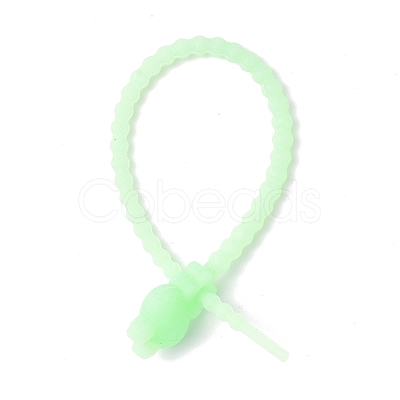 Luminous Silicone Cable Zip Ties AJEW-P104-01A-1