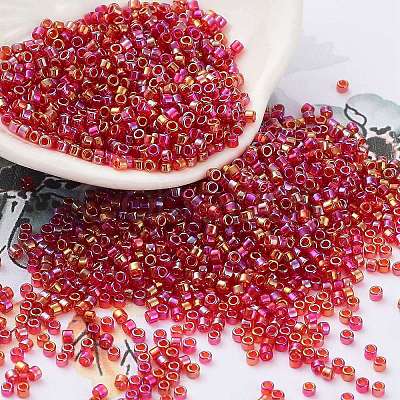 Transparent Colours Glass Seed Beads SEED-S042-14B-02-1