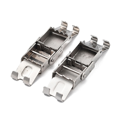 Non-Tarnish 201 Stainless Steel Watch Band Clasps STAS-C006-1-1