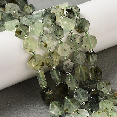 Natural Prehnite Beads Strands G-P534-A01-02-1