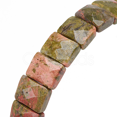 Natural Unakite Gemstone Stretch Bracelets BJEW-F406-B03-1