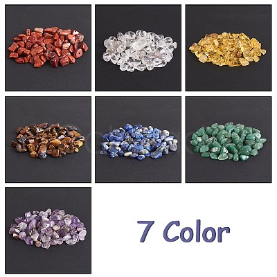 126G 7 Style Chakra Natural Gemstone Chip Beads G-SZ0002-05-1