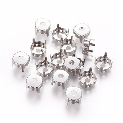 Non-Tarnish 201 Stainless Steel Sew on Prong Settings X-STAS-L229-03B-1