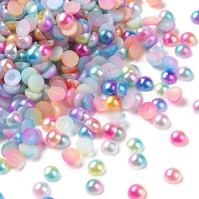 Imitation Pearl Acrylic Cabochons OACR-R063-4mm-M-1