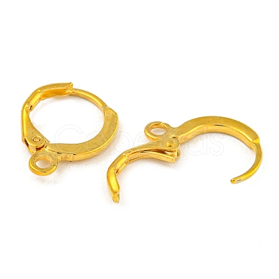 Brass Huggie Hoop Earring Findings KK-E138-G-NF-1