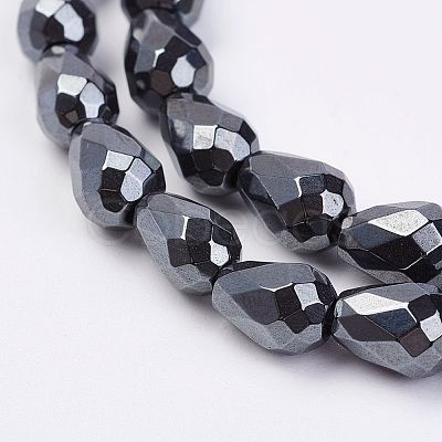 Non-magnetic Synthetic Hematite Beads Strands X-G-P262-15-6x9mm-1