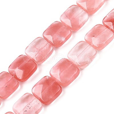 Cherry Quartz Glass Beads Strands G-T138-156-1