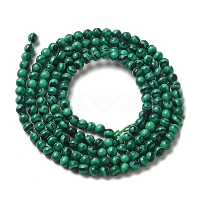 Synthetic Malachite Beads Strands G-B090-A13-01-1