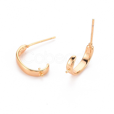 Brass Earring Findings KK-T062-208G-NF-1