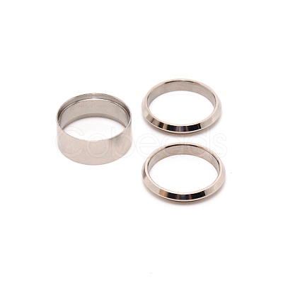 3Pcs 316 Stainless Steel Grooved Finger Ring Settings FIND-WH0105-09B-P-1