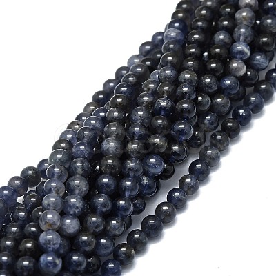 Natural Iolite Beads Strands G-E576-05A-1