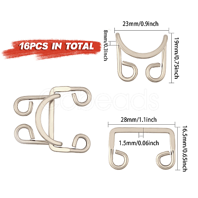 CHGCRAFT 16sets Alloy Buckles FIND-CA0008-39P-1