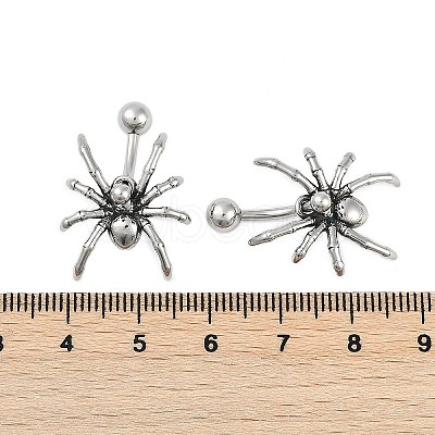 Spider 316 Surgical Stainless Steel Belly Button Rings/Earrings EJEW-G416-09AS-1