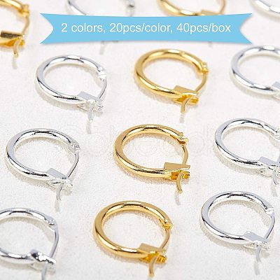 Brass Hoop Earrings KK-FH0001-26-1