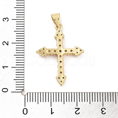 Rack Plating Brass Micro Pave Cubic Zirconia Pendants KK-Z064-11G-1