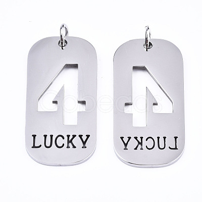 Non-Tarnish 201 Stainless Steel Pendants STAS-T044-220P-4-1