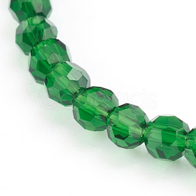 Faceted Round Glass Beaded Stretch Bracelets BJEW-JB05986-1