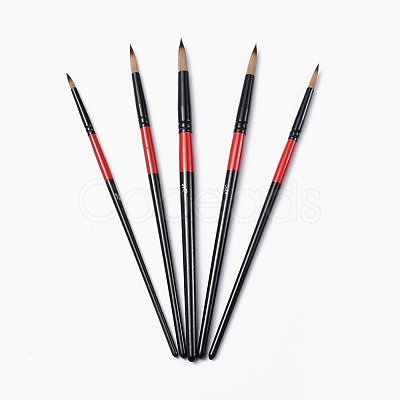 Wooden Paint Brushes Pens Sets AJEW-L074-01-1