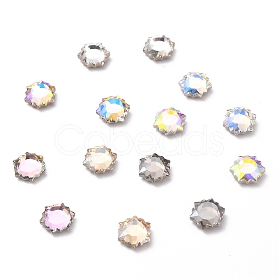 K9 Faceted Glass Rhinestone Cabochons GLAA-H106-H01-M-1