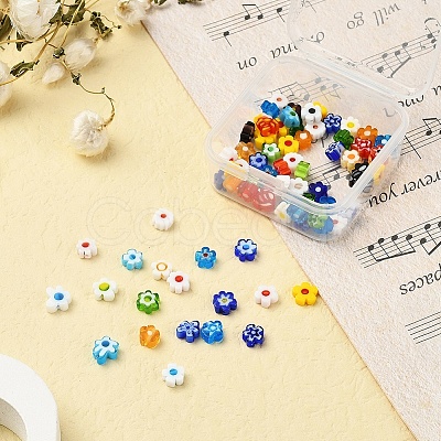 Handmade Millefiori Glass Beads LK-YW0001-05-1