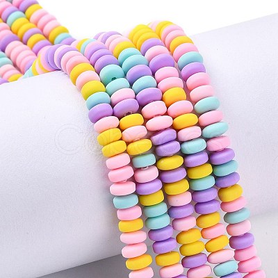 Handmade Polymer Clay Beads Strands X-CLAY-N008-008M-1