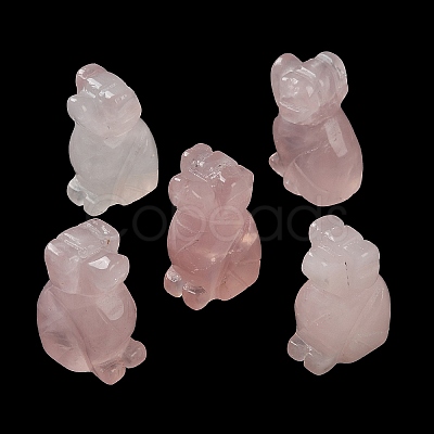 Natural Rose Quartz Carved Healing Figurines G-B062-03D-1