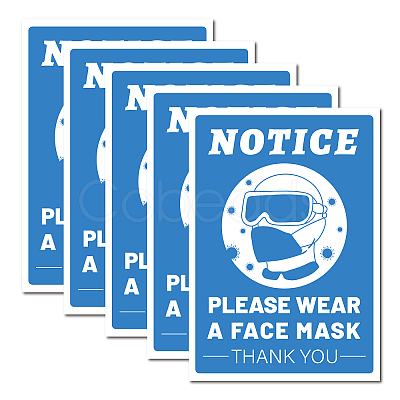 Waterproof PVC Warning Sign Stickers DIY-WH0237-003-1