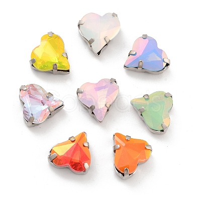 Heart Opal Sew On Rhinestones RGLA-G024-08A-P-1