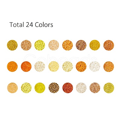 600G 24 Colors Glass Seed Beads SEED-JP0008-03-2mm-1