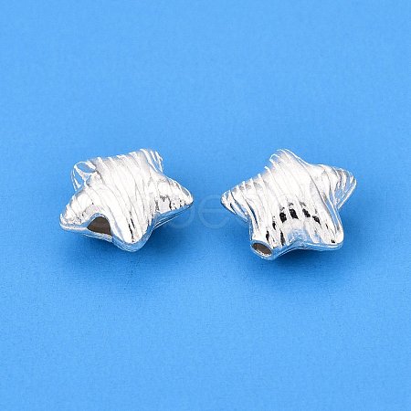 Textured 925 Sterling Silver Beads STER-T007-81S-B-1