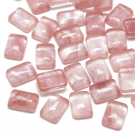 Cherry Quartz Glass Cabochons G-T028-10x14mm-05-1