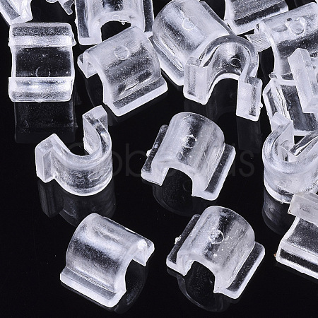 Transparent AS Plastic Base Buckle Hair Findings FIND-T064-004A-01-1