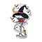 Halloween Theme Printed Acrylic Pendans, Hat, 42.5x25.5x2.5mm, Hole: 1.8mm