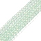 Glass Bead Strands, with Glitter Powder, Round, Pale Green, 6x5.5mm, Hole: 1mm, about 142pcs/strand, 29.92''(76cm)