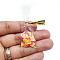 Mini Polymer Clay Fruit Candy, Micro Landscape Dollhouse Accessories, Pretending Prop Decorations, Banana, 45x20mm