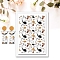 Cat Pattern Ceramics Clay Water Transfer Paper, Underglaze Transfer Decals, for DIY Earrings Pendants, Colorful, 13.8x9.5mm