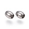 Tarnish Resistant 202 Stainless Steel Beads, Oval, Stainless Steel Color, 4.5x4x4mm, Hole: 2mm