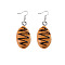 Resin Food Model Dangle Earrings, Jewely for Women, Orange, Oval, 48mm