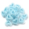 Acrylic Beads, Bead in Bead, Heart, Pale Turquoise, 19.5x23x6mm, Hole: 3mm