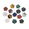 Natural & Synthetic Mixed Gemstone Pendants, Flower, 28.5x29.5x5mm, Hole: 1.2mm