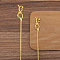 Alloy Flower Hair Sticks, Hair Accessories for Women & Girls, Golden, 160x14mm