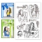 Halloween PVC Plastic Clear Stamps, for DIY Scrapbooking, Photo Album Decorative, Cards Making, Human, 160x110mm