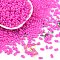 Baking Paint Glass Seed Beads, Peanut, Magenta, 6x3.5x3mm, Hole: 1mm, about 4500pcs/pound