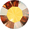 Preciosa&reg MAXIMA Crystal Round Stones, Czech Crystal, Dura Foiling, Round(431 11 615 Chaton), 00030 219 Sunrise, SS29(6.15~6.35mm)