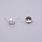 Aluminum End Caps, with Iron Pins, for Decorative Hanging Ornaments Pendants, Silver, 18.5x9mm, 27x64.5x0.7mm, 2pcs/set, 50sets/bag