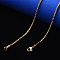 PVD Vacuum Plating 304 Stainless Steel Coreana Chain Necklace, with Lobster Claw Clasp, Real 18K Gold Plated, 19.68 inch(50cm)x0.6mm