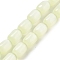 Natural Selenite Beads Strands, Dyed, Drum, Light Gold, 9x6mm, Hole: 1.2mm, about 43pcs/strand, 15.35''(39cm)