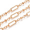 Iron Oval Link Chains, Unwelded, with Spool, Light Gold, 16x7x1.5mm, about 32.81 Feet(10m)/Roll