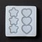 Triple Star & Triple Heart Silicone Molds, Shaker Molds, Quicksand Molds, Resin Casting Molds,for UV Resin & Epoxy Resin Jewelry Craft Making, White, 76x77.5x15mm, Inner Diameter: 27x66mm and 29x67mm