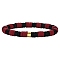 Polymer Clay Heishi Surfer Stretch Bracelet with 304 Stainless Steel Beaded, Preppy Bracelet, Dark Red, Inner Diameter: 2 inch(5.2cm)